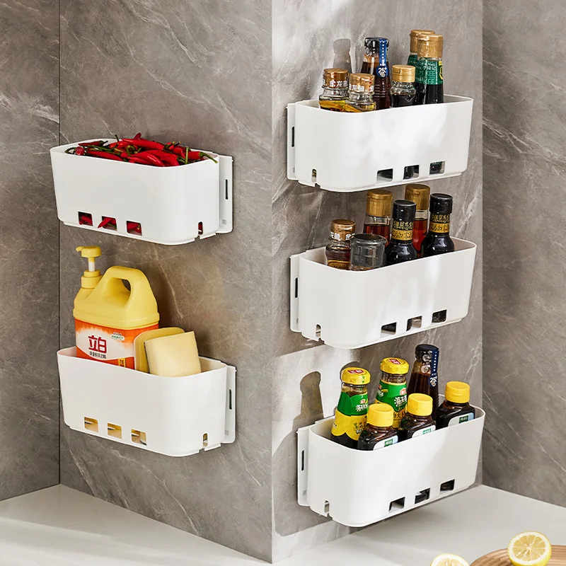 

Wall-mounted Retractable Drawer Storage Rack Kitchen Under Sink Storage Box Bottles Organizer Holder Home Bathroom Accessories