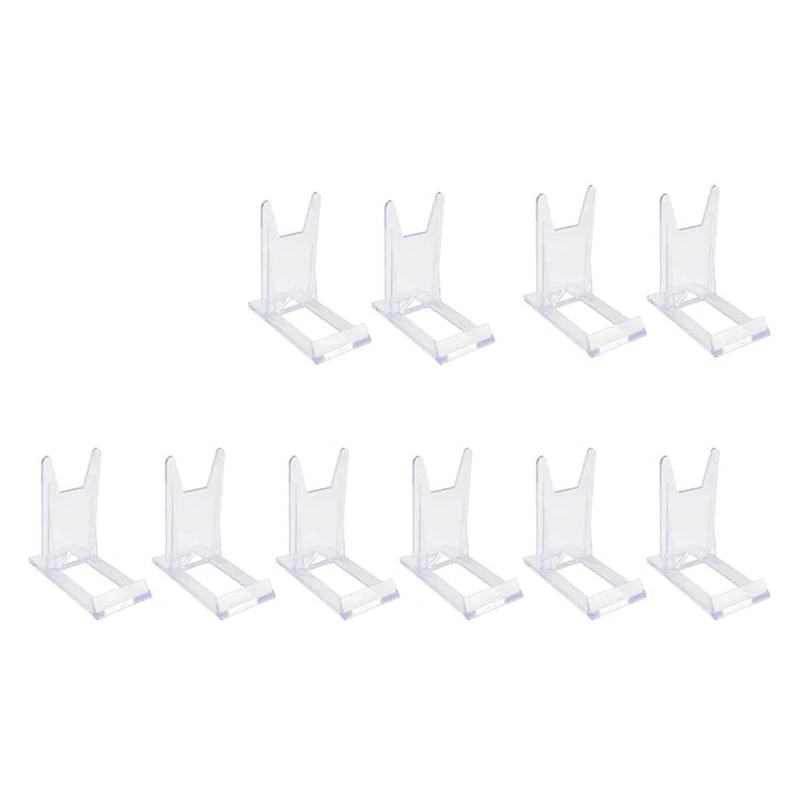 

20 Pcs Display Stand, Acrylic Plate Stands Adjustable Sliding Clear Display Stand Easel Two Part For Plates,Books