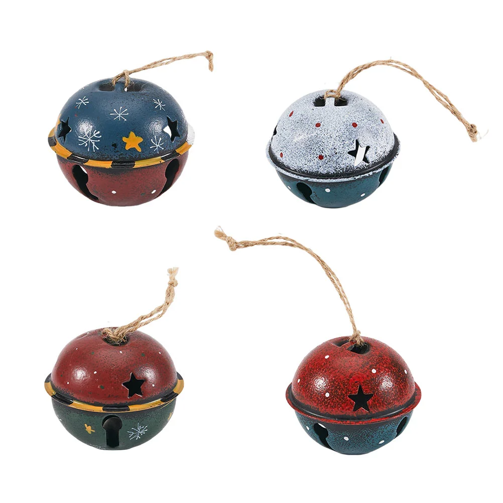 

4 шт. рождественские украшения, железные колокольчики, украшения для рождественской елки для рождевечерние
