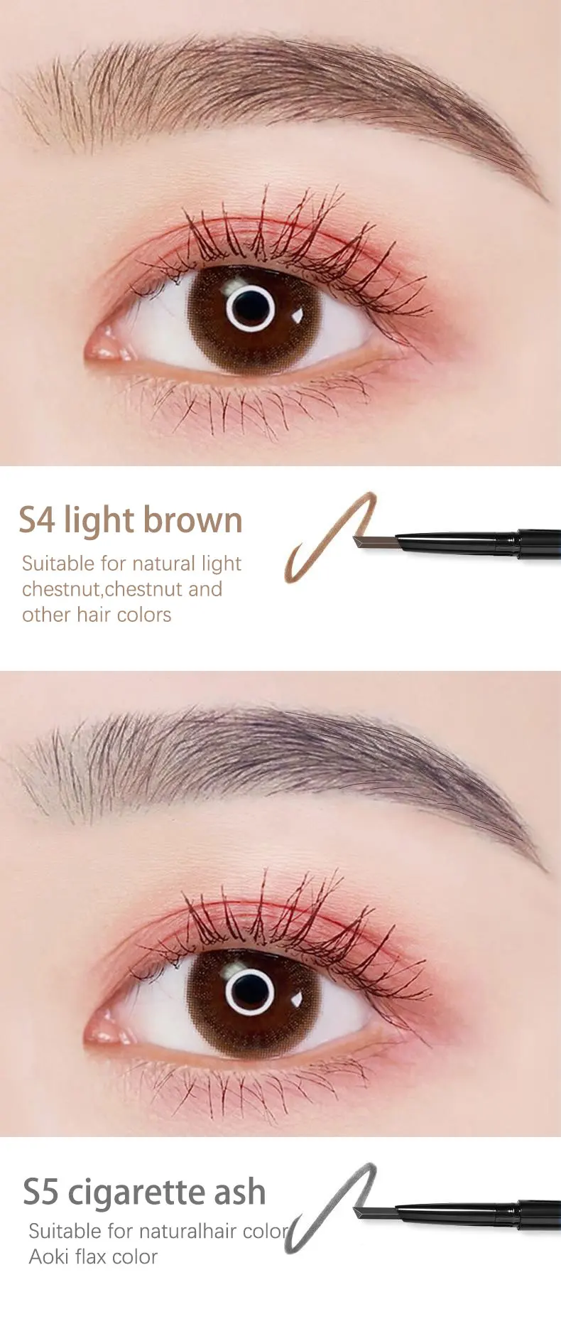 1 шт. мужской карандаш для бровей в 5 цветах на выбор — долговечный устойчивый к