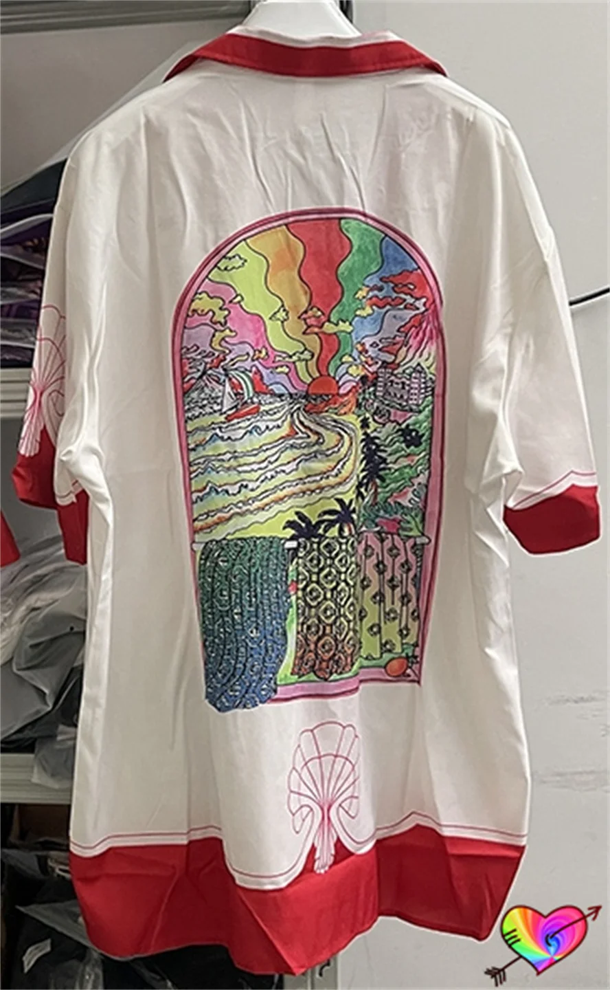 

2023 Silk Casablanca Casement Shirt Men Women 1:1 Scenery Casablanca Shirt Sport Tops Pocket Blouse CASA Short Sleeve