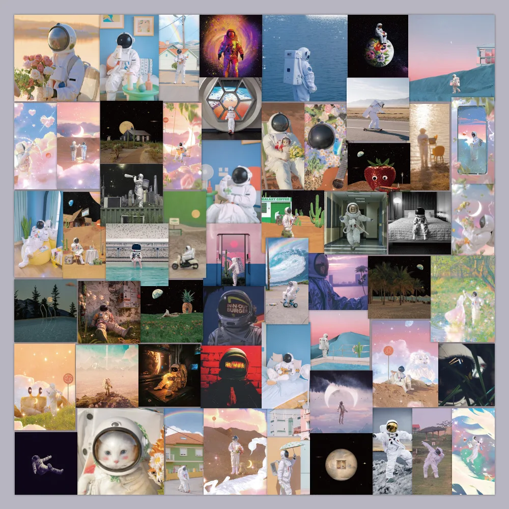 

60 шт., наклейки с изображением астронавта