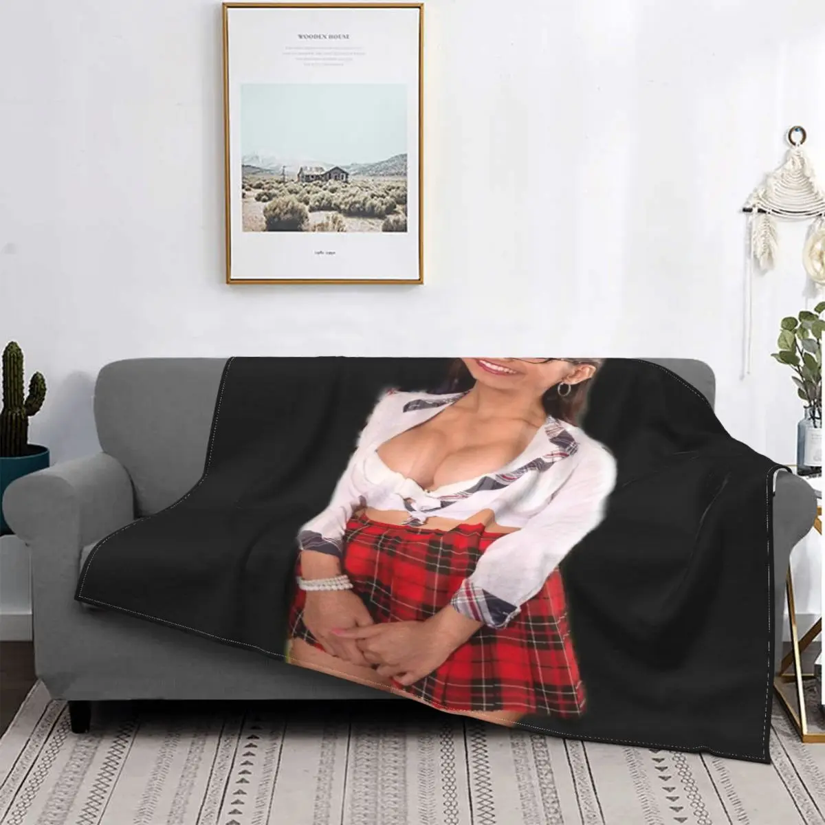 

Mia Khalifa-colcha de muselina a cuadros para cama, manta de lana, colcha para cama, 3 единицы
