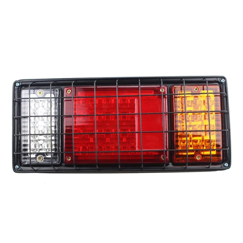 2pcs 12V 80 LEDs Metal Frame Brightness Tail Stop Light Brake Lights Rear Indicator Light For Truck Trailer Waterproof Light