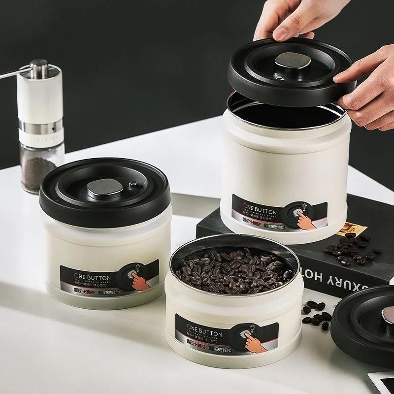 

Coffee Bean Tank Vacuum Coffee Powder Storage Can Miscellaneous Grain Storage Sealed Jar Tea Can Coffee Bean Sealed Jar