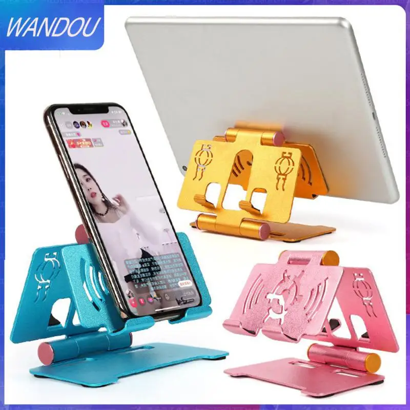 

Black Stable Foldable Mobile Phone Stand Mobile Phone Tablet Holder Folding Non-slip Desk Support Office Accessories Adjustable