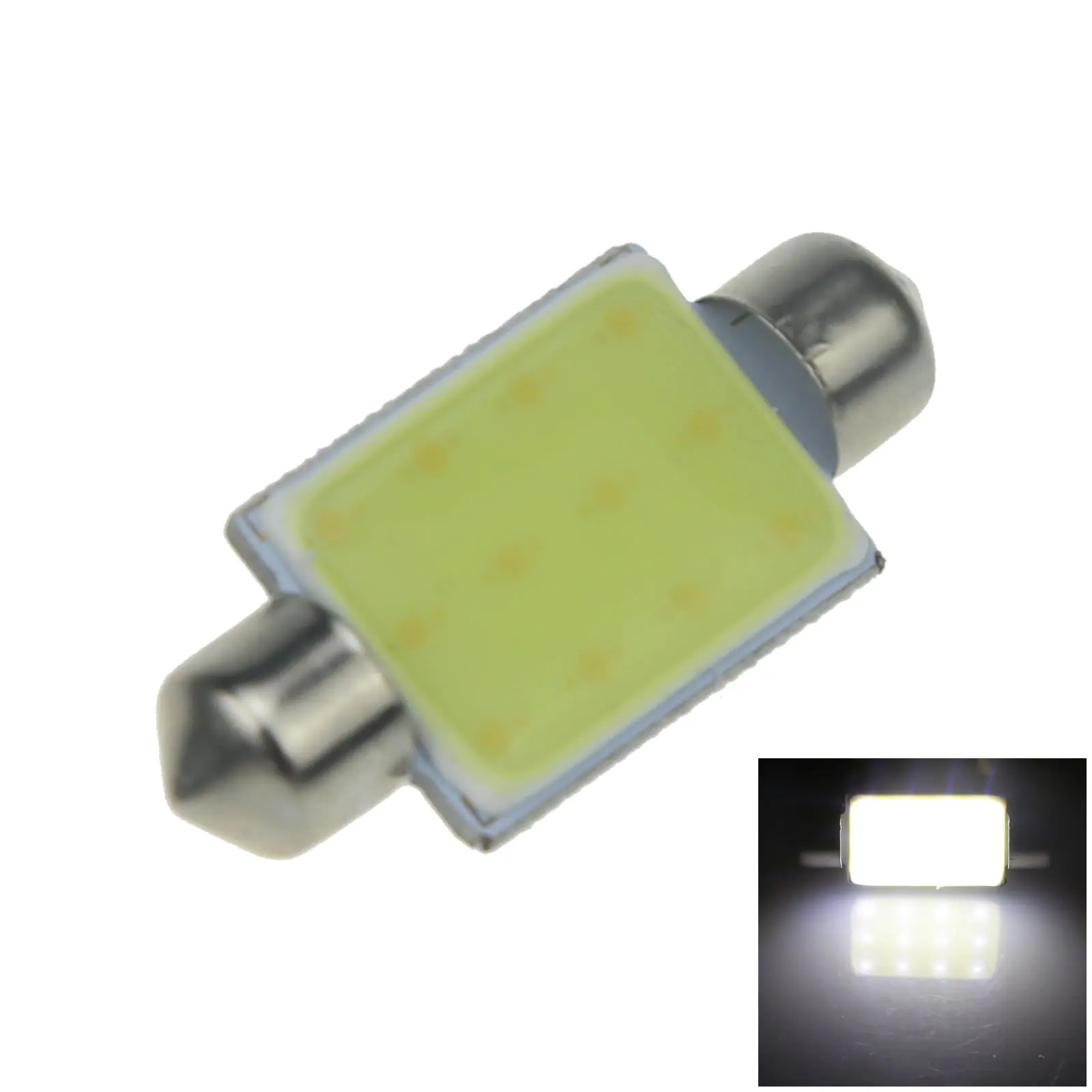 

1x белая Автомобильная Лампа 39 мм, фотолампа для чтения, 1 излучатель, COB SMD фотолампа 40 мм, фотолампа