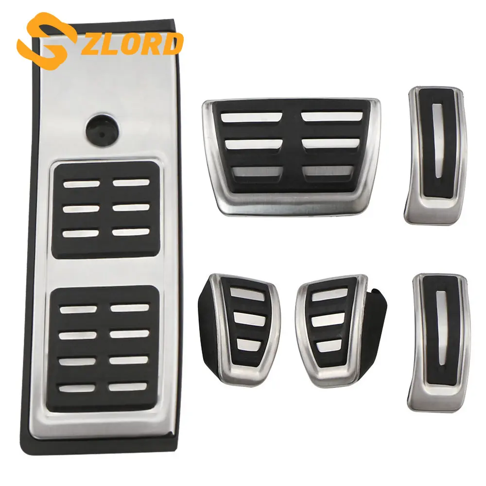 

Автомобильные ножные педали из нержавеющей стали, топливный тормоз, подножка, крышка педали для Audi Q5 80A 2018 2019 2020 2021 2022, колодки, автомобильные аксессуары