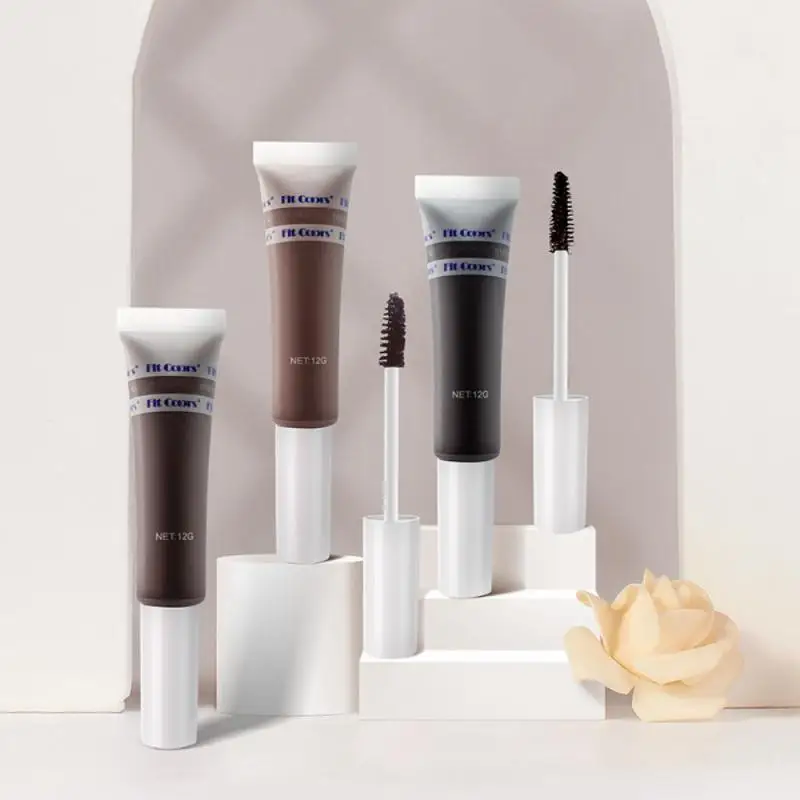

Brow Mascara 3d Wild Eyebrow Long Lasting Colored Brow Cream With Brush Quick-drying Eyes Makeup Eyebrow Cream Black Brown