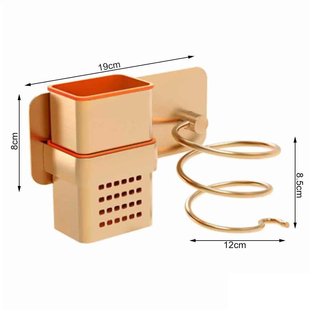 

Вешалка для сушки волос, многофункциональная настенная подставка для сушки волос с корзиной
