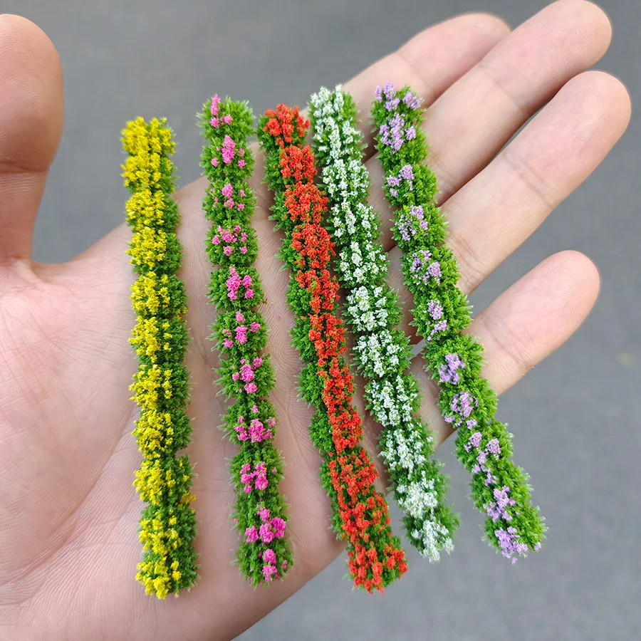 Имитация миниатюрной цветочной кластеры модель статического пучка травы