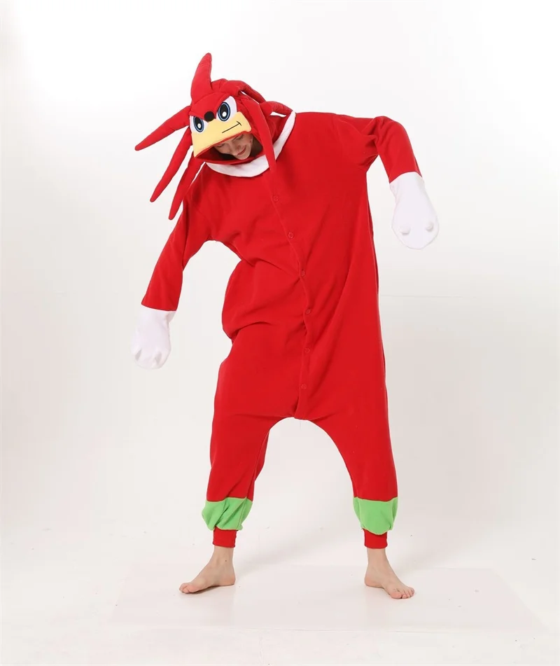 

Новый костюм Kigurumis для косплея для взрослых с красным монстром, комбинезон унисекс, мультяшная Пижама для вечеринки для женщин и мужчин