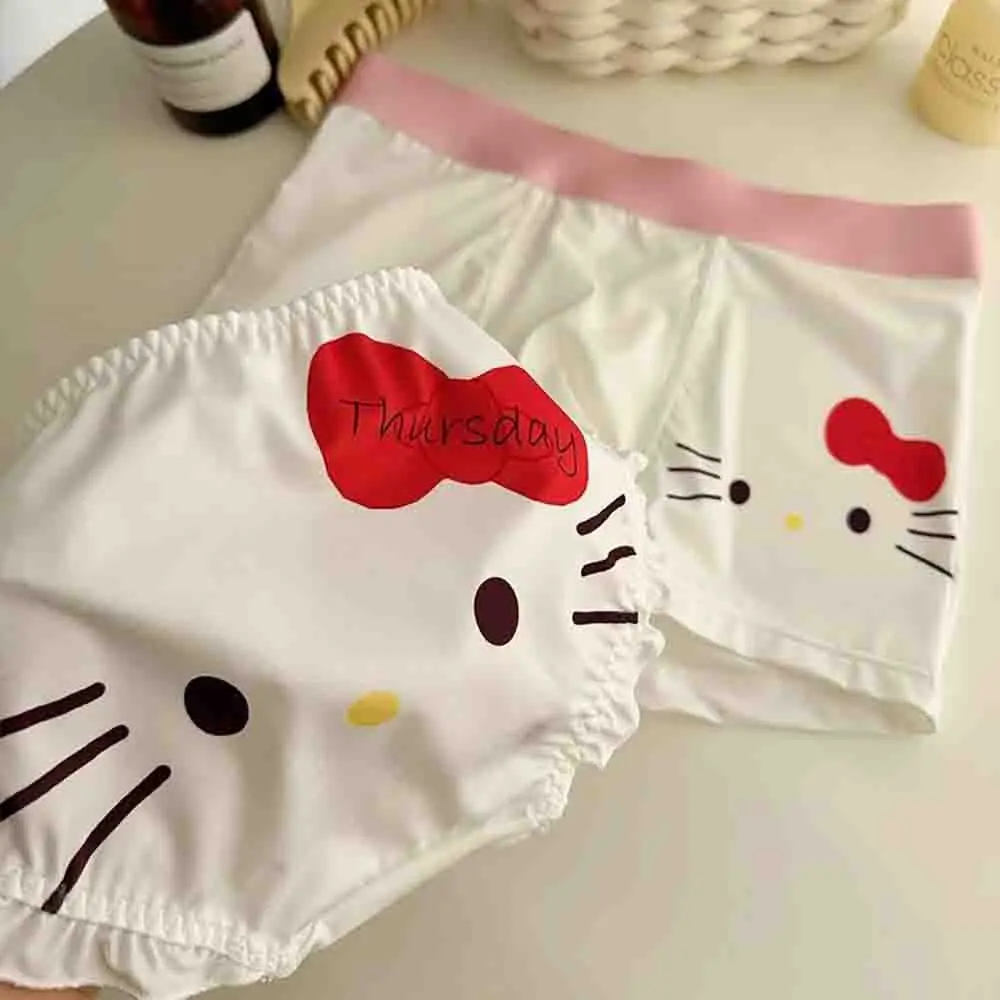 Фото Мужское и женское нижнее белье Sanrio Cinnamoroll Kuromi для пар, милые женские трусы с мультяшным рисунком, модные, сладкие, в стиле аниме, треугольные трусы, подарок №4