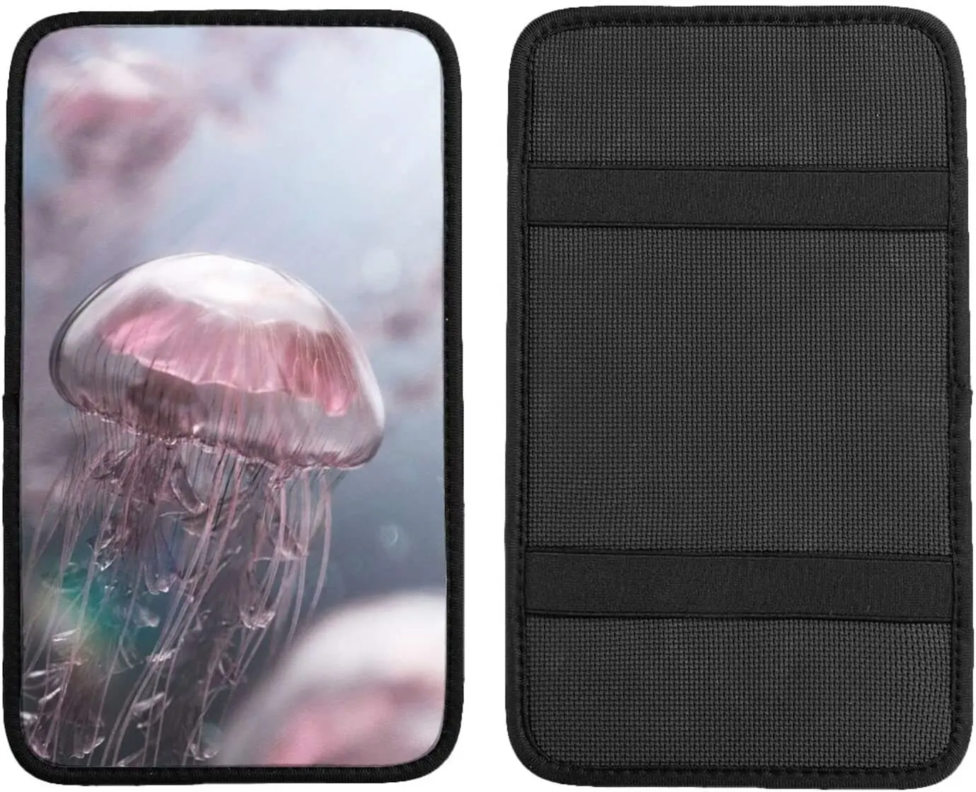 

Hazy Jellyfish Print Auto Center Console Pad, Universal Fit Soft Comfort Car Armrest Cover, Fit for Most Sedans, SUV, Truck Car