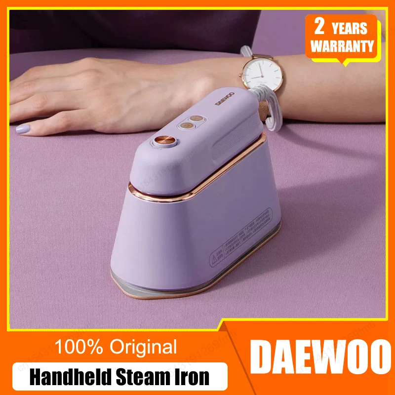 DAEWOO 1000W Handheld Steam Iron Electric Garment Steamer Hanging Machine Portable Travel Clothes Ironing 6 Holes For Steam