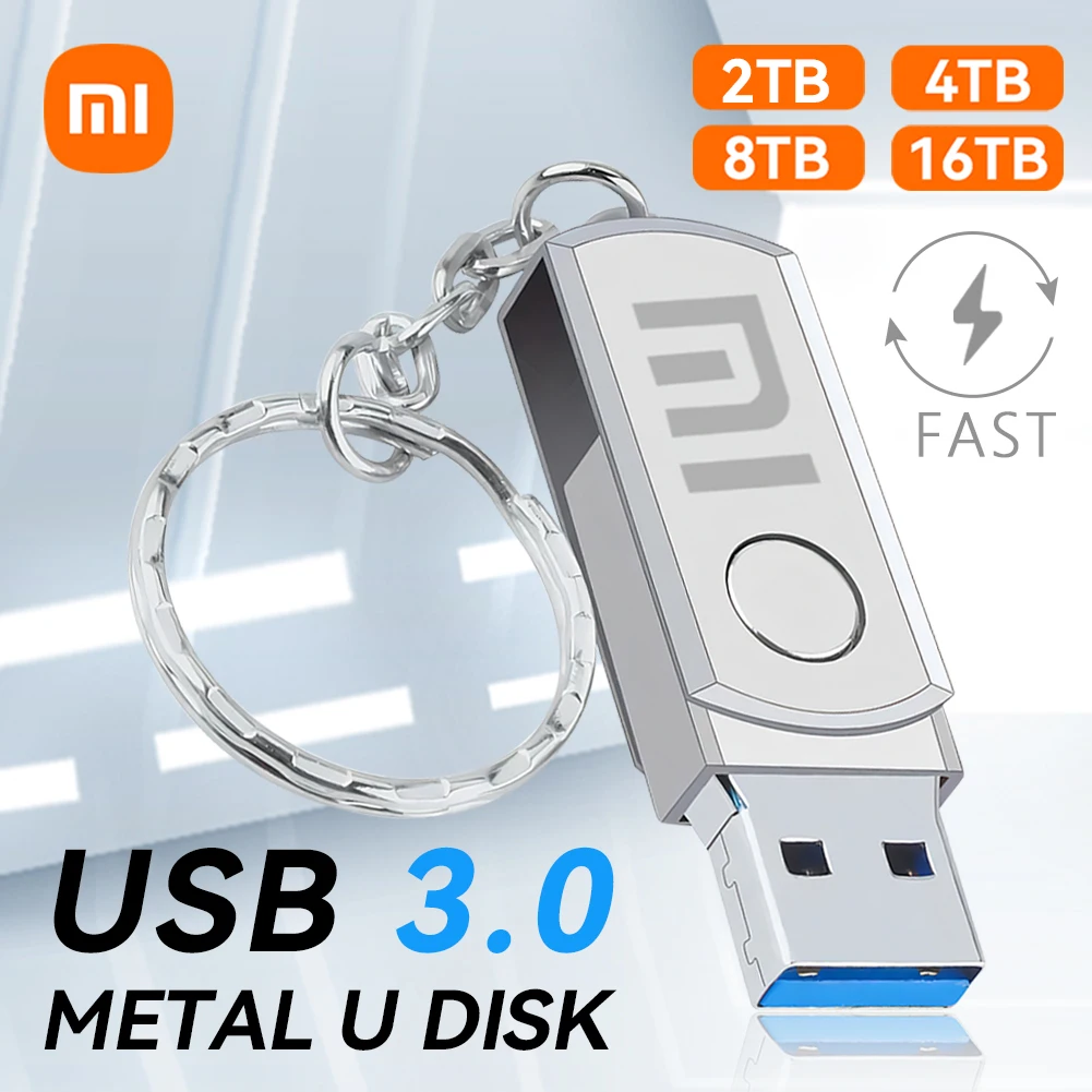 

Usb-флеш-накопитель Xiaomi, Металлический Высокоскоростной флеш-накопитель Usb 3,0 объемом 1 ТБ, 16 Тб, портативный SSD-накопитель, Usb-накопитель, адаптер