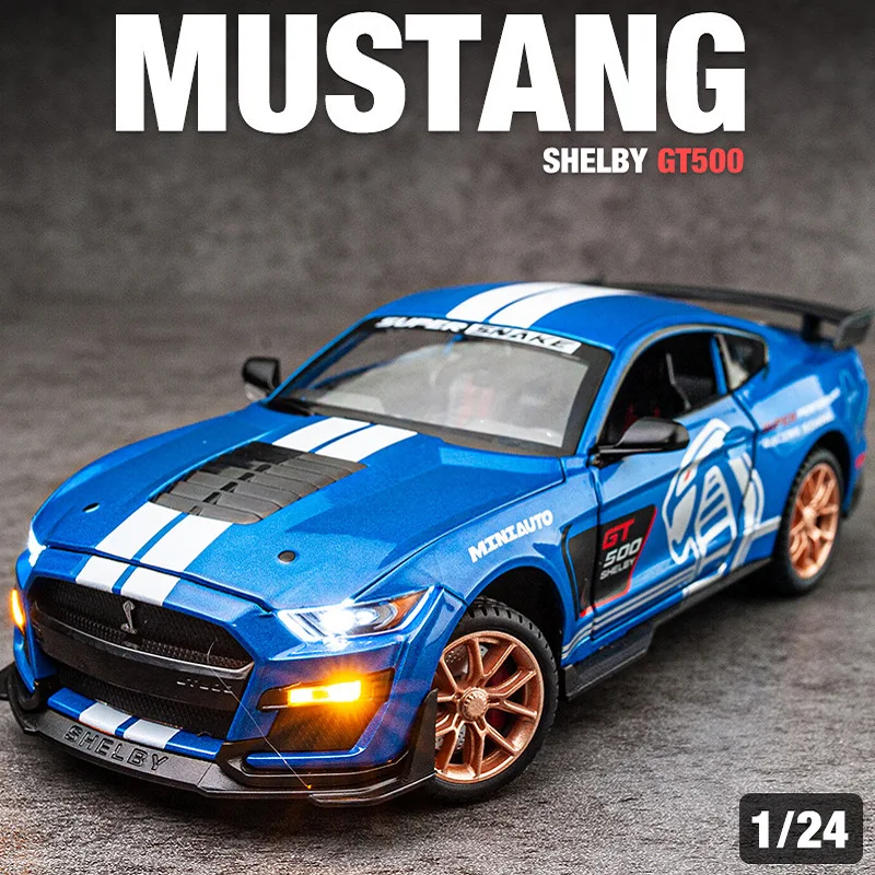 Модель автомобиля FORD MUSTANG SHELBY GT500 1:24/1:32 из сплава литой и игрушечный автомобиль