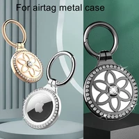golden rose silver black diamond metal protective case for airtag apple air tag cover airtags cases glitter luxury electroplate