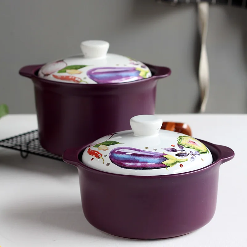 

Country Style Stock Pots Nonstick Cookware Ceramic High Temperature Stock Pots with Handle Pote Cozinha Kitchen Tools DM50SP