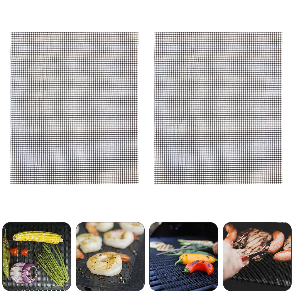 

2Pcs Heat-Resistant Grill Mesh Mat Barbecue Grilling Mat Grill Accessories
