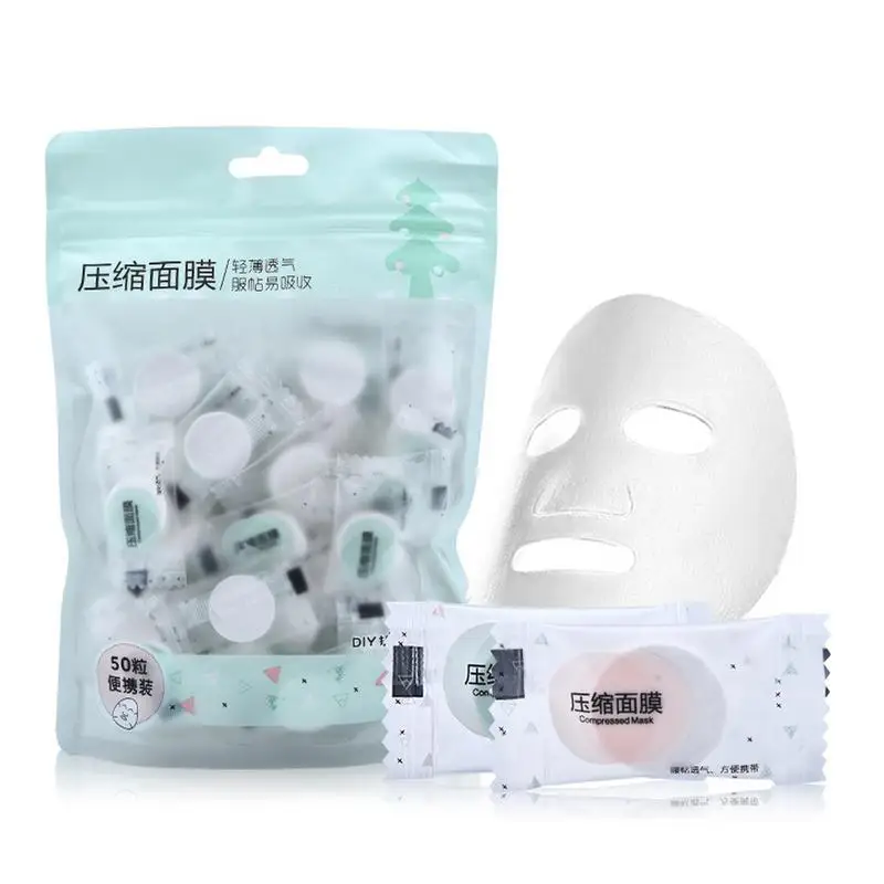 

50 шт./упаковка, ультратонкие увлажняющие одноразовые хлопковые маски для лица