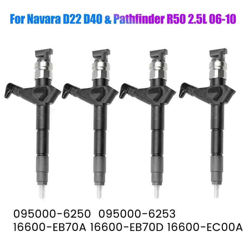 

Новый Дизельный инжектор для Nissan Navara D22 D40 и Pathfinder R50 2006 UP 095000 л YD25DDTI 6250-16600-EB70A/D, 4 шт.