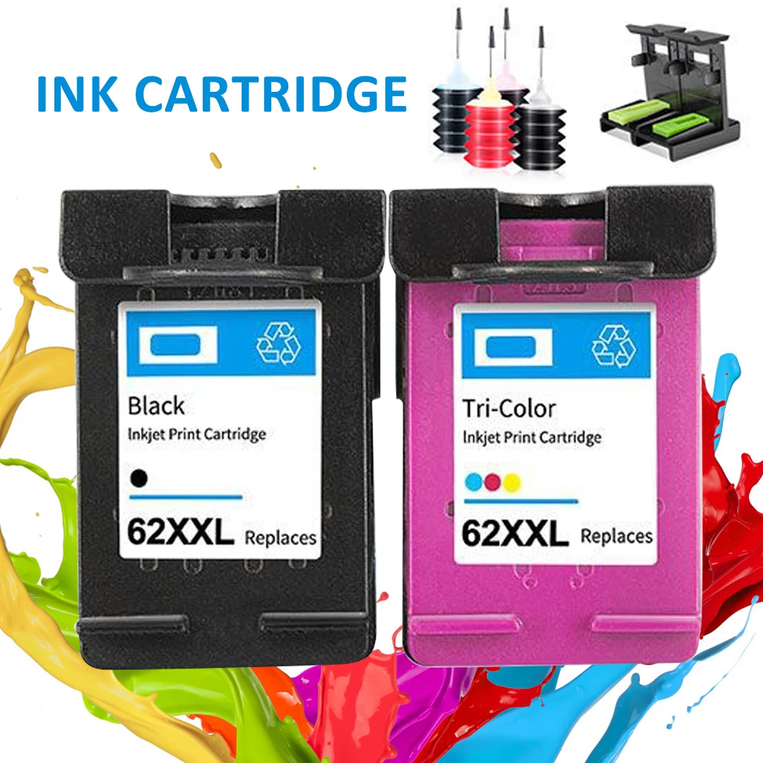 

Replacement For HP 62XL For OfficeJet 200 200c 250 250c 258 5740 5741 5742 5743 5744 For Envy 5540 5541 5542 Ink Cartridge