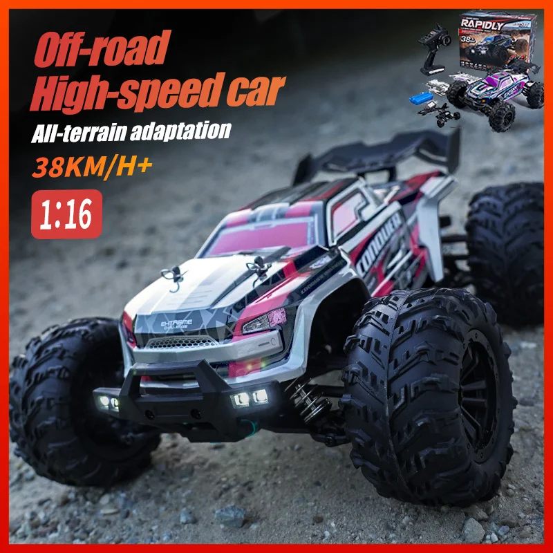 

CEVENNESFE Hobby RC Car 1:16 All-Terrain 38Km/h Off-Road 4WD Remote Control Monster Truck Crawler With Battery For Kids Adults