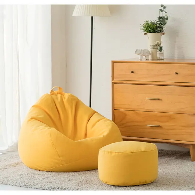 Большая Надувная сумка для дивана стулья без наполнителя льняная ткань чехол