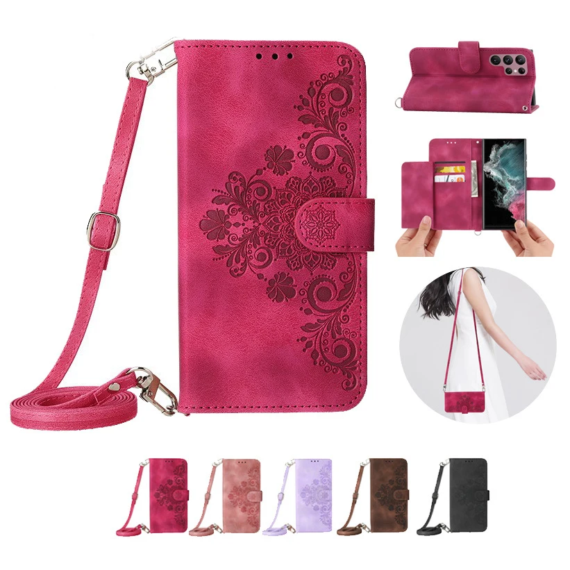 Кросс-боди бумажник для OPPO Realme Narzo N53 N55 50A 50i 30 20 Pro Кожаный ремешок 3 карты Чехол GT2 GT