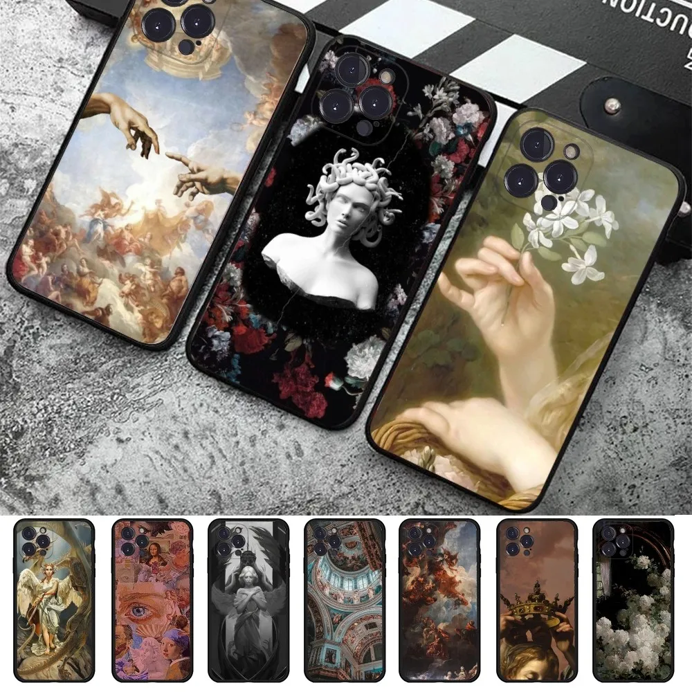 

Renaissance Art Painting Phone Case For iPhone 14 13 12 Mini 11 Pro XS Max X XR SE 6 7 8 Plus Soft Silicone Cover