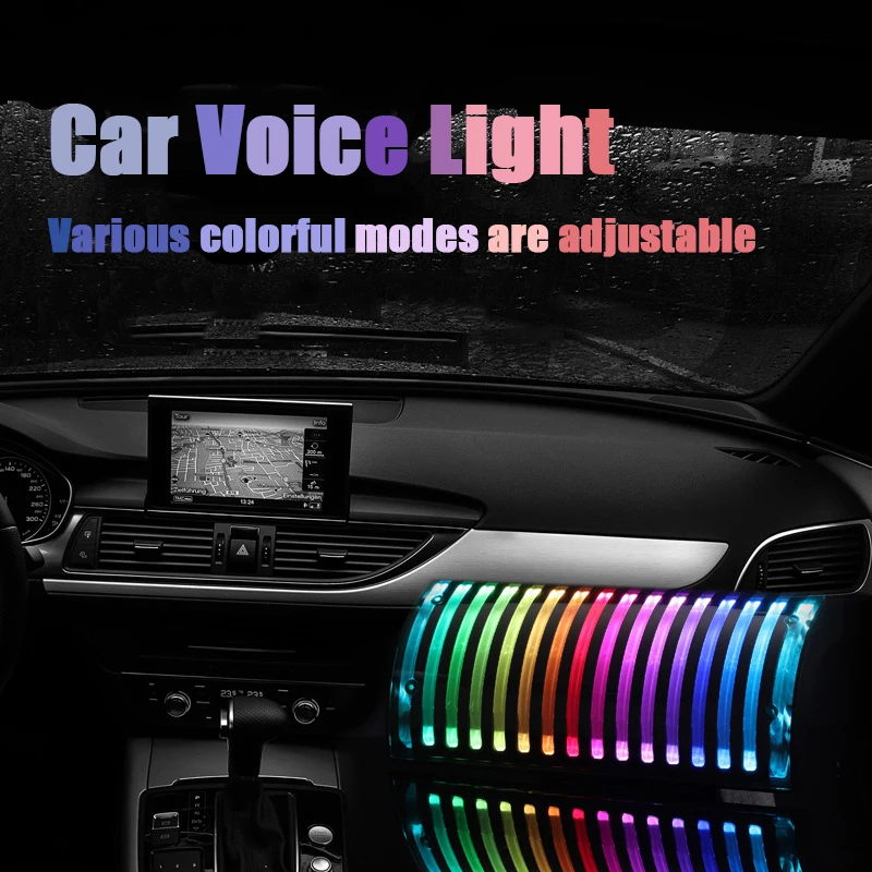 

Automobile LED Equalizer Bracelets Car Interiror Atmosphere Music Rhythm Flashing Light Car Ambient Lighting For Bar Party