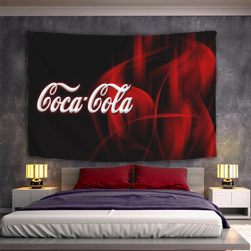 

Wall Hanging Tapestry Aesthetic Cocas Cola Bedroom Decoration Home Decor Anime Tapestries Headboards Room Kawaii Decorative the