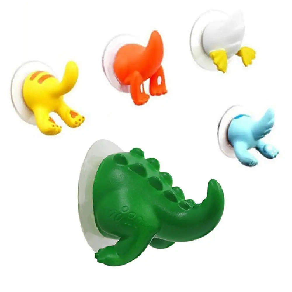 Hook Cartoon Cute Animal Tail Sucker Suction Baby Bathroom Towel Hanger Holder