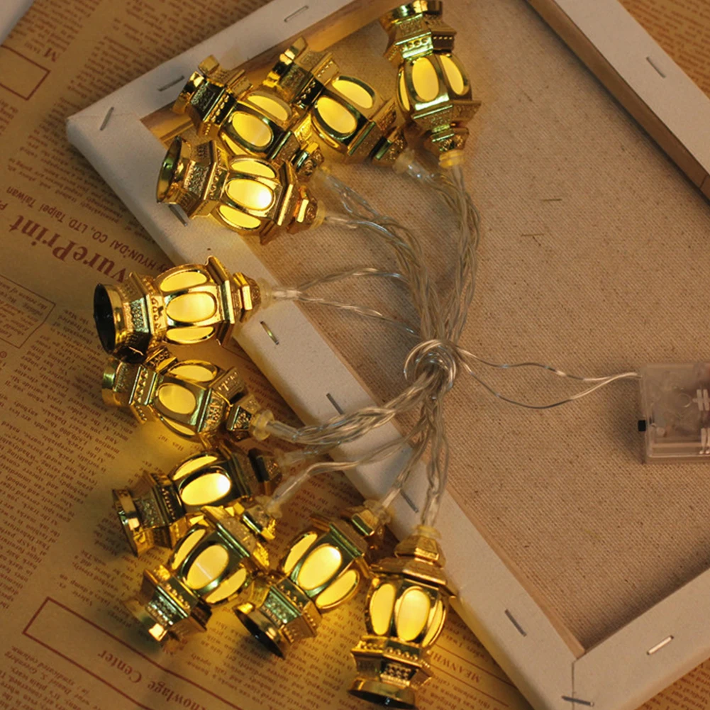

For Ramadan Indoor Decor Lantern Battery Powered Hotel LED Light String Wedding Living Room 10 Lamp Beads Muslimische Home Party