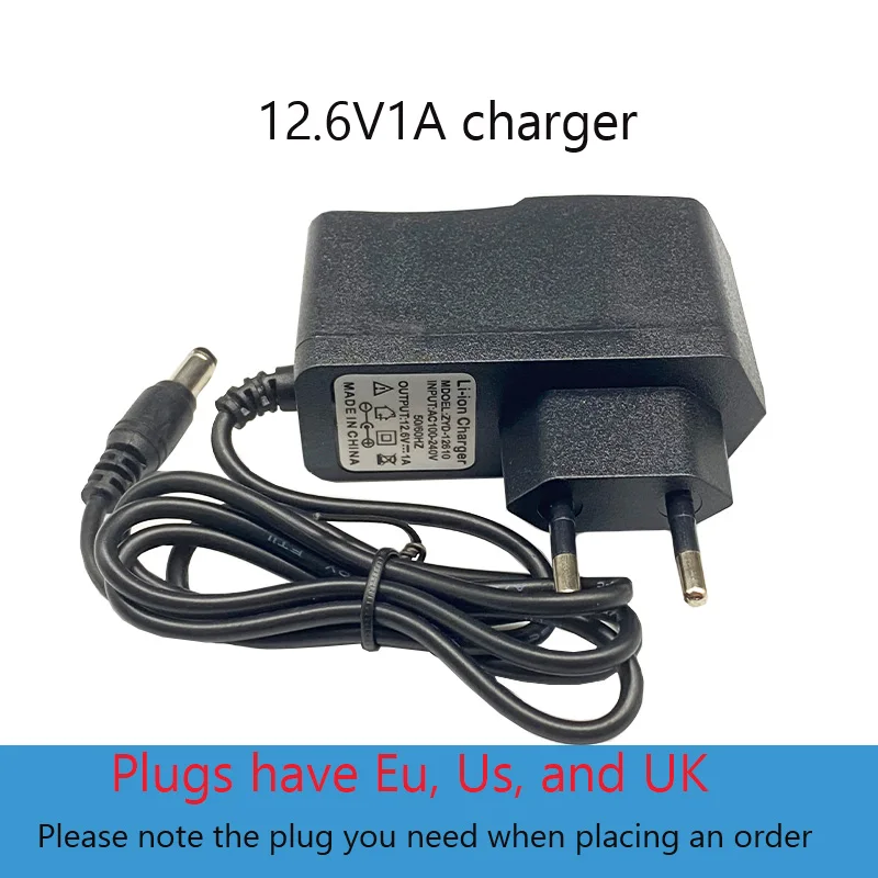 

12.6V3A Charger +12.6V1A Charger with EU/US/AU/UK Plug Optional Suitable for Fishing Lights Electric Drills Power Adapters Etc