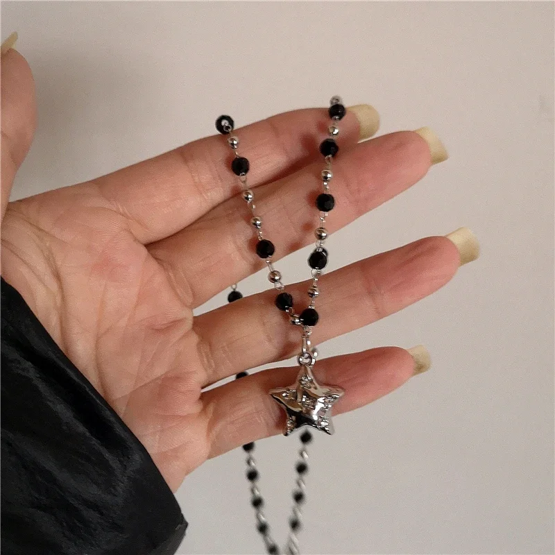 Винтажное ожерелье Y2k с подвеской в виде звезды