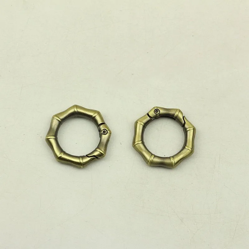 20pcs 20mm Bamboo O Ring Round Metal Belt Buckle for Keyring Bag Handle Strap Buckle DIY Cothes Decoration Hardware Accessories