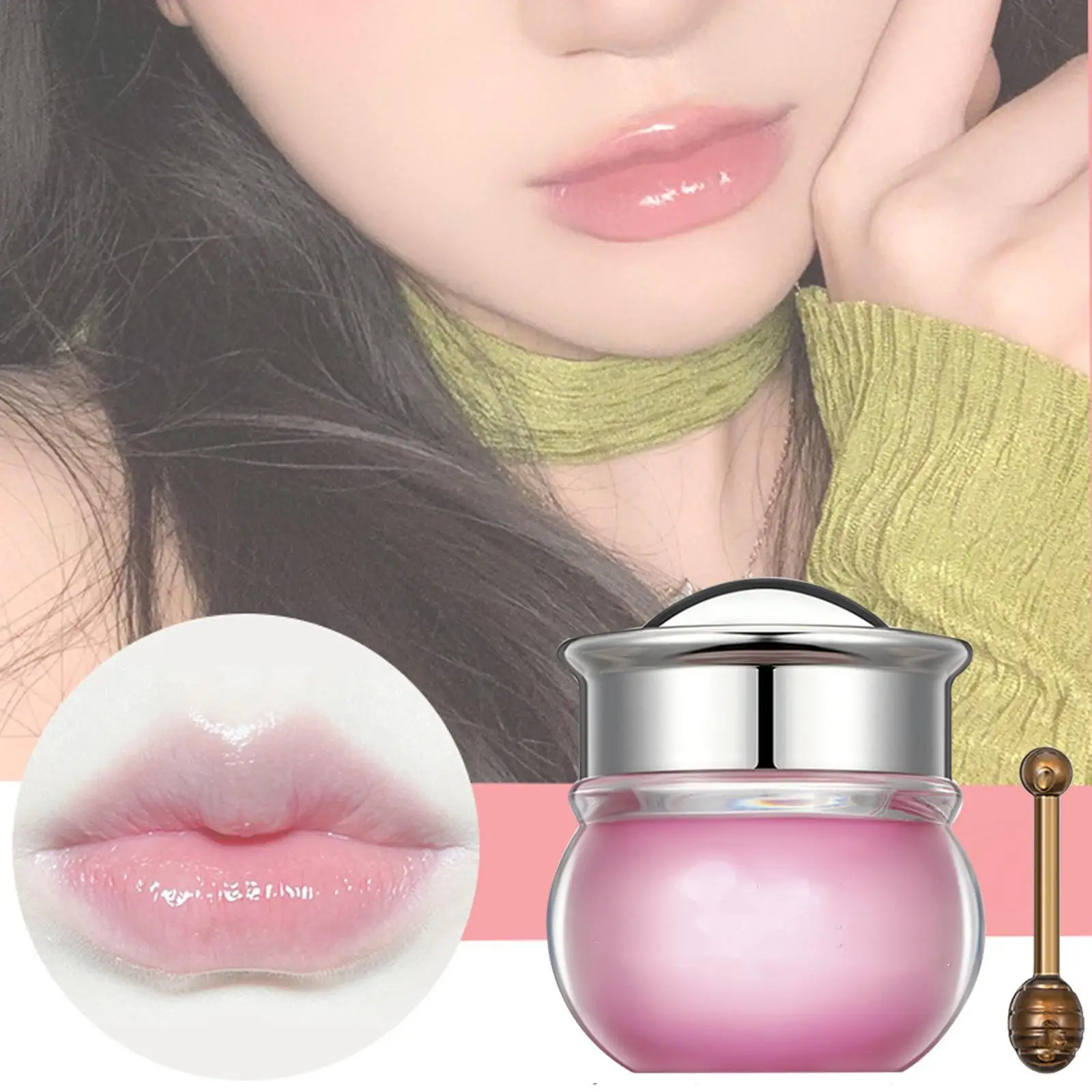 

5ml Cherry Blossom Honey Volumising Lips Plumper Gloss Reduce Fine Lines Serum Oil Mask Moisturizer Makeup Care Lip Sexy Plump