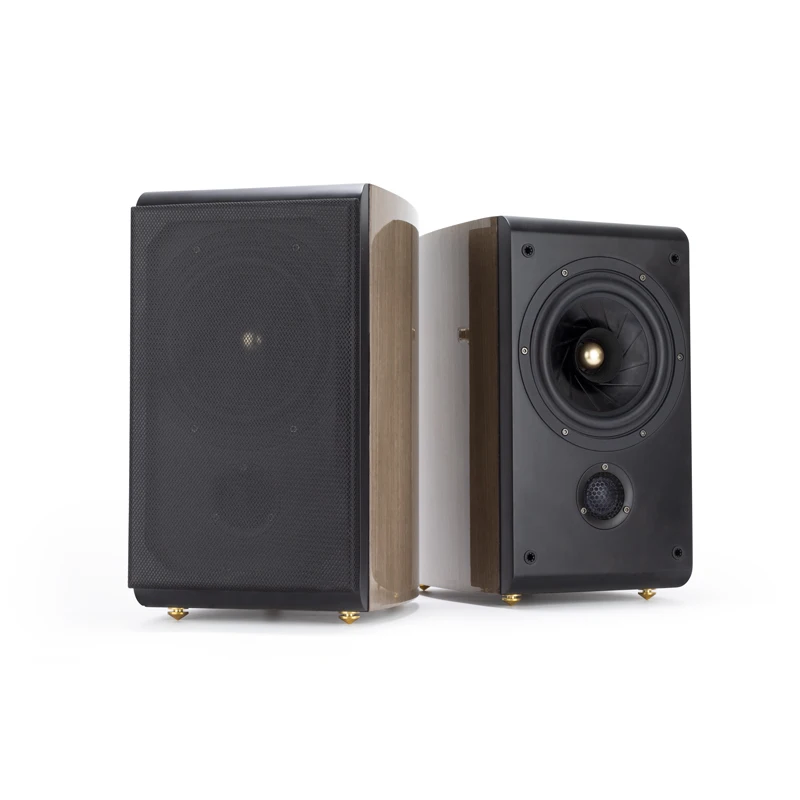 

50 Вт шпон из розового дерева пианино краска объемный звук Hifi деревянная система домашнего кинотеатра динамик для книжной полки динамик s