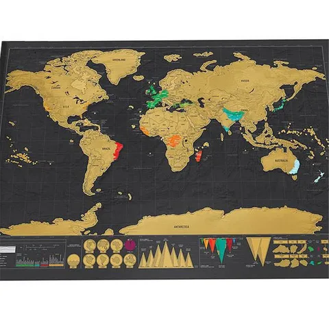 Карта мира с царапинами, настенная черная и Золотая фольга с многослойным покрытием, товары для дома и офиса, школы