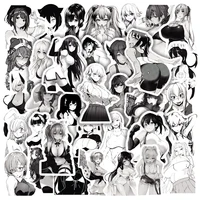 Наборы стикеров с черно-белыми японскими девушками