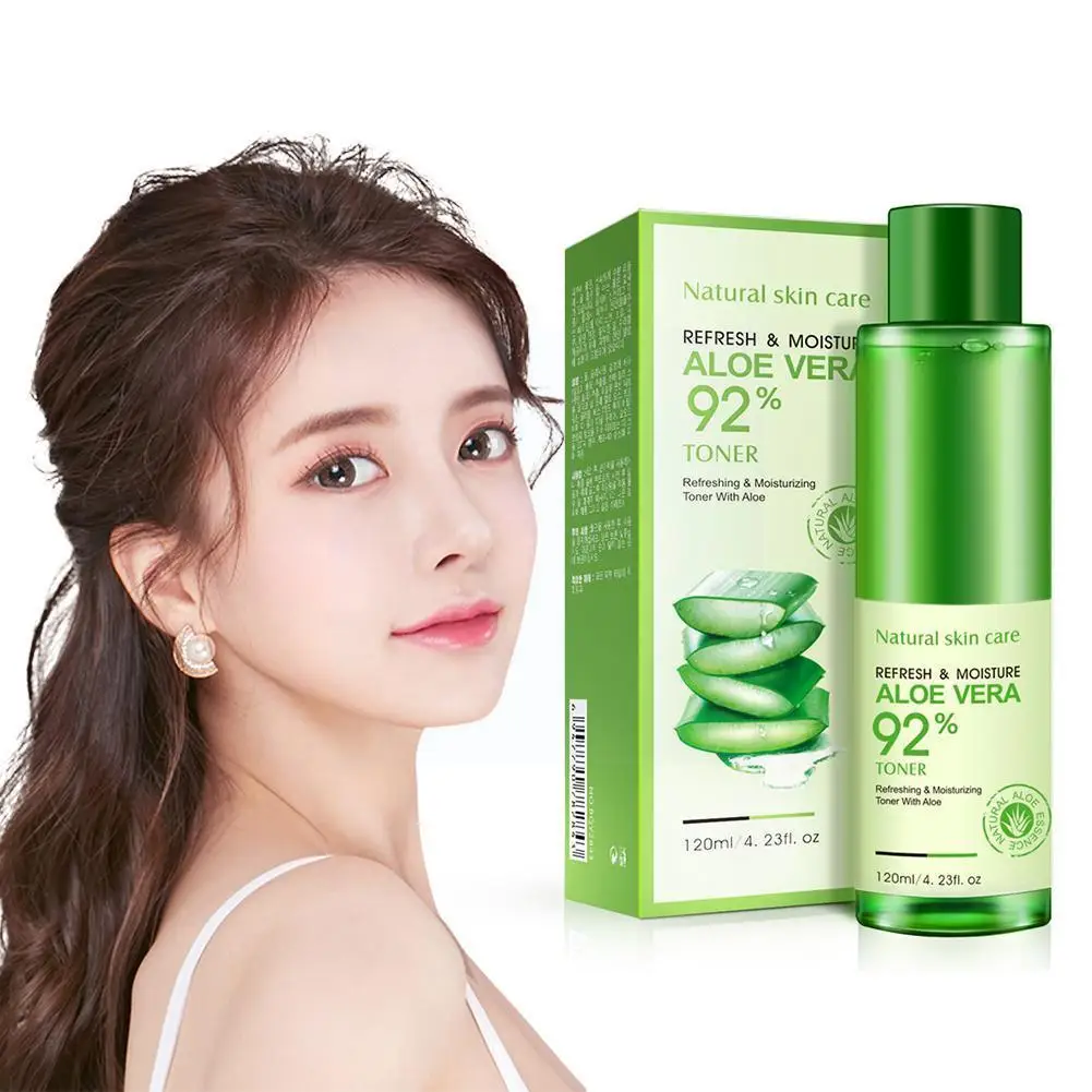 

120ml Aloe Vera Face Toner Moisture Tonic Hydration Skin Minimizer Makeup Soothing Control Water Oil Pore Care Toner M1o8