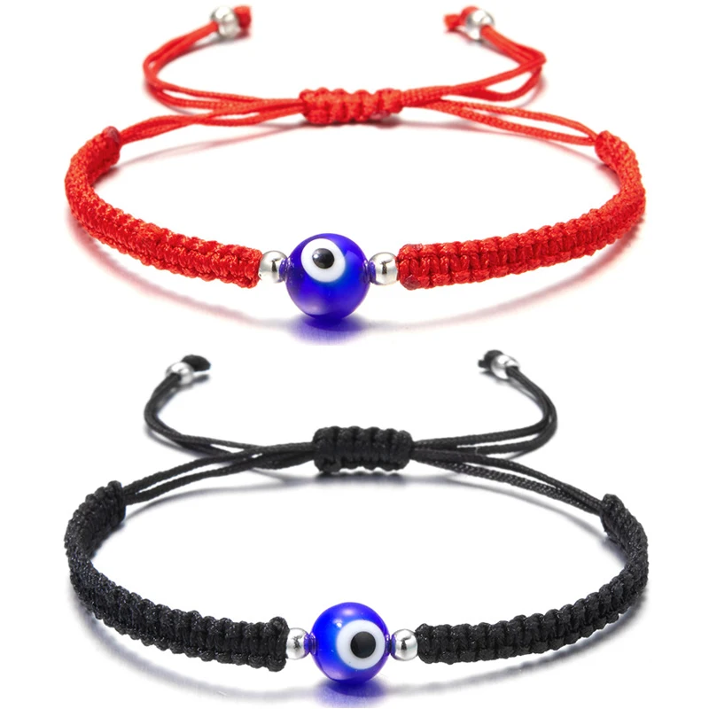 

Minimalist ​Turkish Evil Eye Couple Bracelet For Women Men Lucky Braided Red&Black String Bracelets Friendship Wish Gift Jewelry