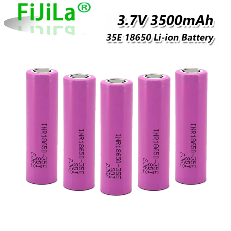 

New Original 18650 Battery 35E 3.7V 3500mAh discharge 18650 Li-ion battery 3.7v INR18650-35E rechargable Battery for flashlight