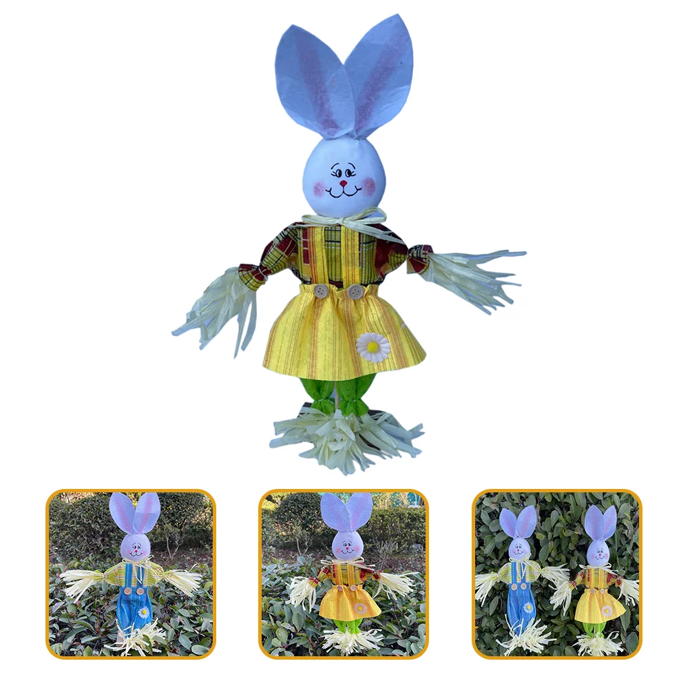 

Bunny Scarecrow Bunny Decor Easter Supplies Easter Decoration Easter Party Favor Easter Party Decoration