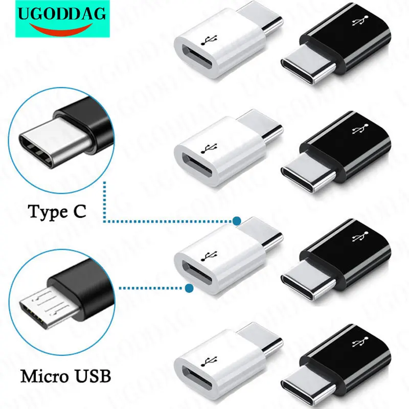 

5/10/20PCS Adapter Micro USB Conversion Type-C Adapter Data Cable Converter Charging Data Cable 2 In 1 Mobile Phone Accessories