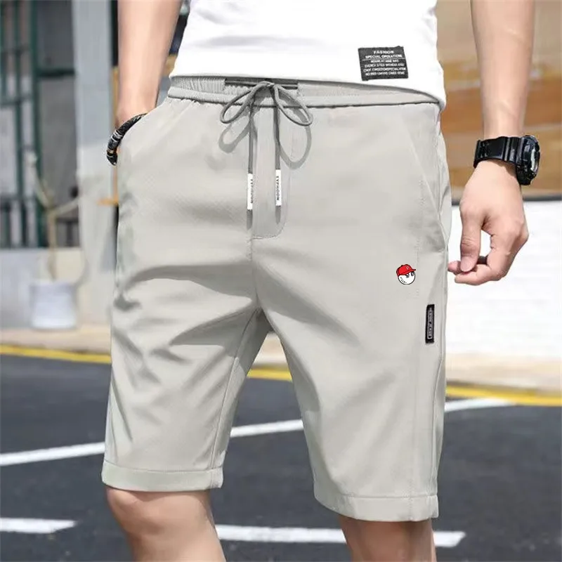 

Шорты для гольфа мужские быстросохнущие, тонкие легкие повседневные из вискозы, с увлажняющим фитилем, летние короткие штаны