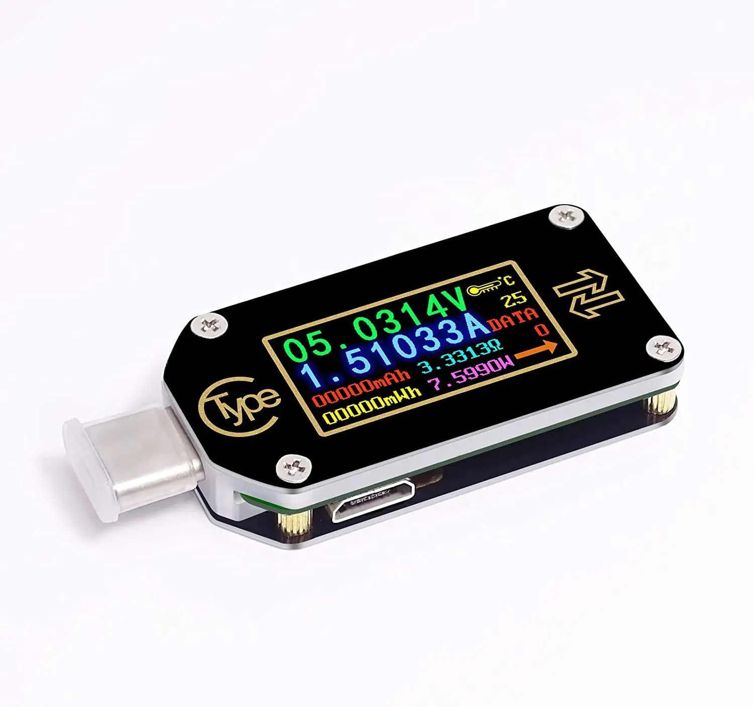 

TC66/TC66C Digital Multimeter Voltmeter Ammeter with Type C and PD Triggers 2 Modes USB Battery Charging Tester