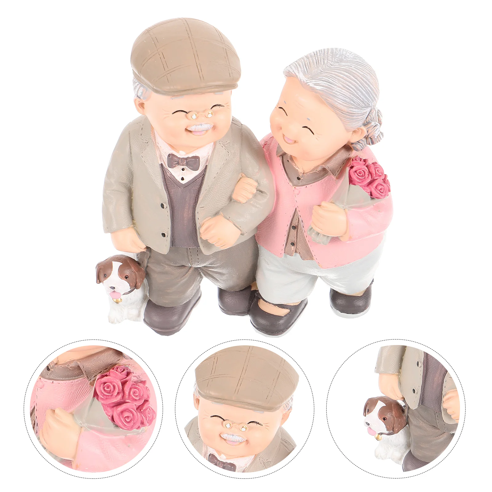 

Old Man Granny Ornaments Birthday Gift Resin Decoration Eye-catching Adornment Capacillos Para Cupcake